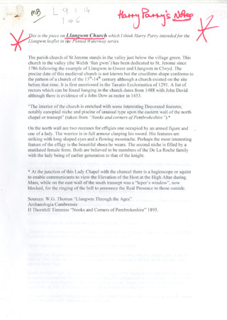 Notes on Llangwm Church